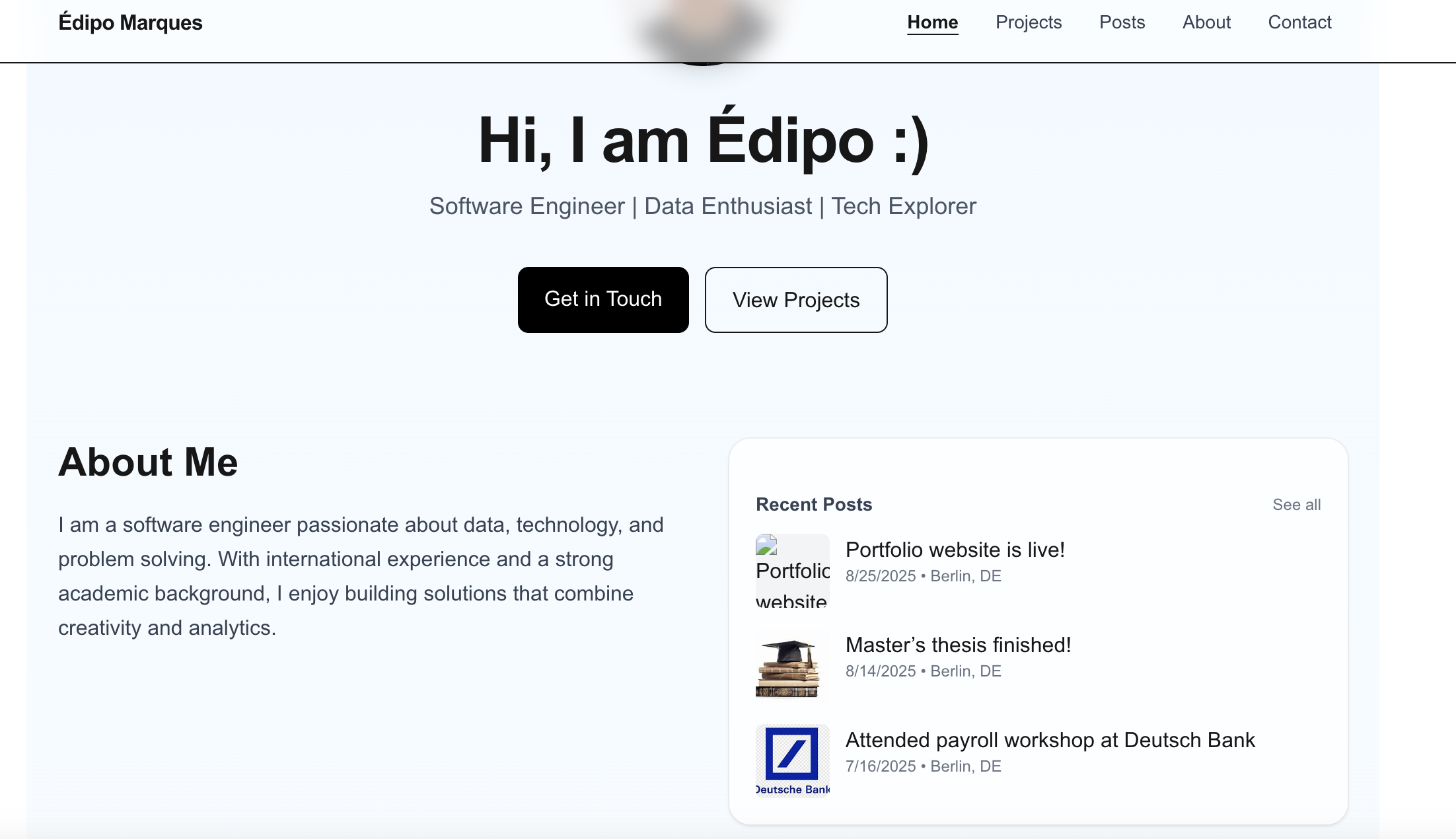 Portfolio website is live!